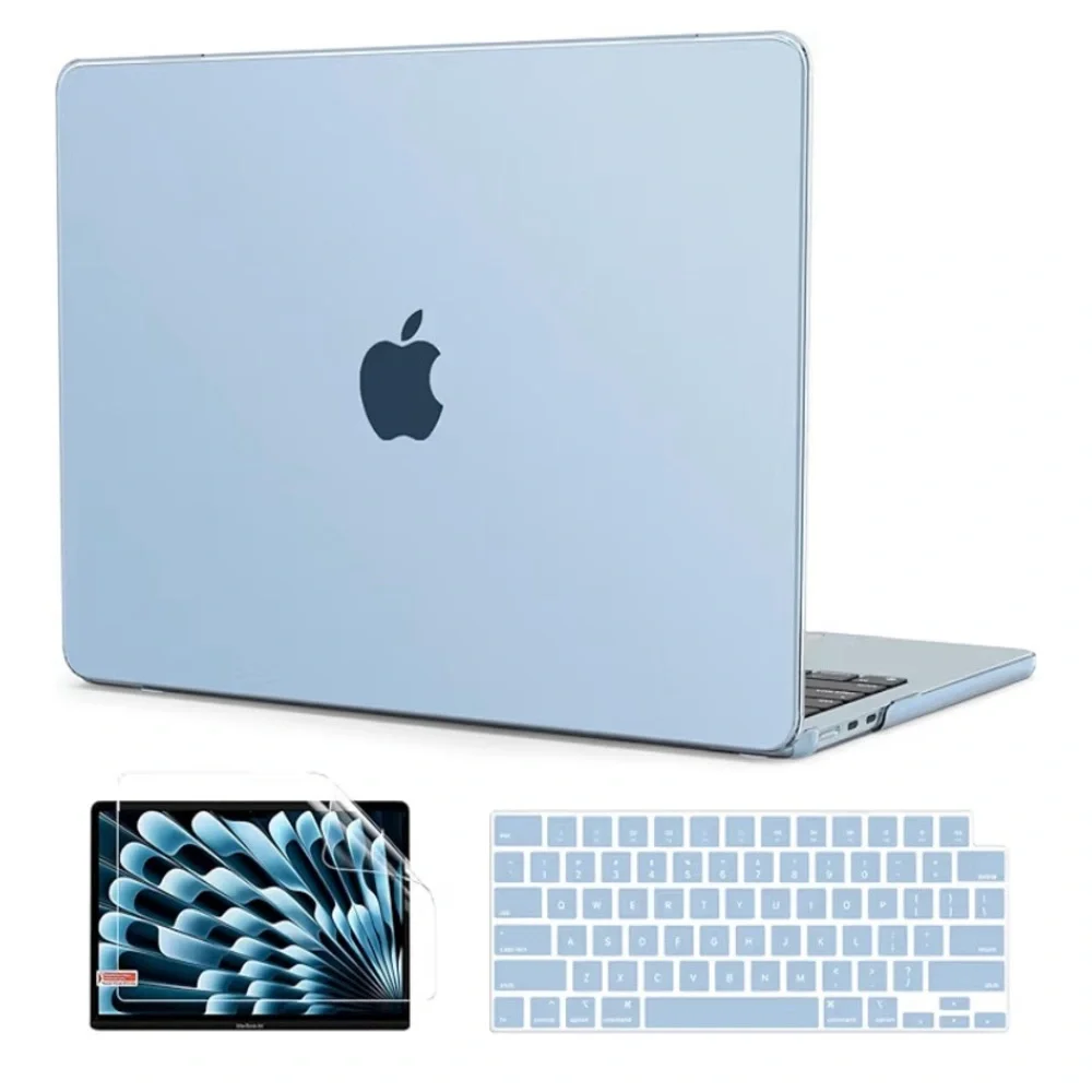 🍀5 for $25🍀 MacBook Air 13” Case in Sky Blue Matte Plastic Hard Shell